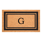 Calloway Mills monogram doormat featuring G initial with bold border for a personalized entry.