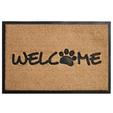 Calloway Mills Welcome Paw Doormat front view, oversized coverage for entryways