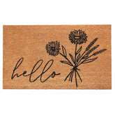 Calloway Mills Wildflower Bouquet Doormat front view highlighting durable coir texture for shoe scraping