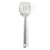 Calphalon Prime slotted turner blade enabling precise flipping with drainage.