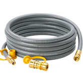 CALPOSE 15ft gas hose with quick-connect assembly for easy setup.