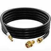 CALPOSE 15 ft propane hose laid out for flexible RV grilling setup