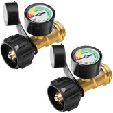 CALPOSE propane tank gauge with color-coded indicators for quick gas status.