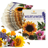 Camas pollinator seed packets display 11 varieties for a vibrant, pollinator-friendly garden.