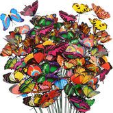 CAMATET butterfly garden stake set adds color to pots and planters
