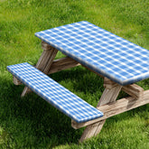 Camper Matters picnic table cover 72x28 protects surface from spills.