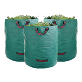 CAMPFIRE 3-pack garden bags with open hoop for stable, mess-free leaf collection.