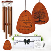 Captain Decor 32-inch memorial wind chimes outdoors with double-sided engraving for remembrance.