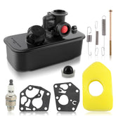 Carbhub fuel tank assembly for easy mower refueling and replacement.