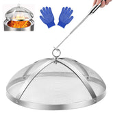 CAROD fire pit spark screen for 19.5-inch bonfires keeps sparks from escaping.