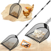 CAROD metal chicken poop scooper head clears waste quickly in coops.