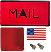 Cartener brick mailbox red flag replacement enhances pickup visibility.