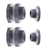 Carvedexquisitely bulkhead fittings two-pack for rain barrels enable easy installation.