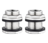 Carvedexquisitely stainless steel bulkhead connector kit for durable water connections.