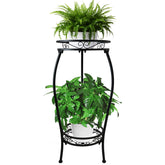CASIMR two-tier plant stand top frame holds pots securely for indoor display.