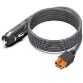 Casimy XT60i cable close-up with car cigarette lighter connector for reliable power.
