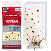 Catchmaster Cricket XL glue trap setup shows ready-to-use board along pest pathways
