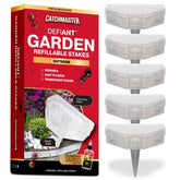 Catchmaster DEFIANT outdoor stake trap, side view, discreet garden ant control