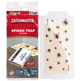 Catchmaster spider-traps glue board 6-pack on wall for pest capture.