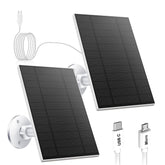 Catgod 5W solar panel outdoors with mounting bracket for reliable camera power