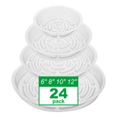 CATIFLIN clear plant saucers six-inch set protects indoor surfaces from water
