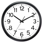 Caysie 16-inch outdoor clock front view with clear, large numerals for easy outdoor reading.