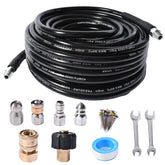 CCLANCY sewer jetter kit 25ft hose enables powerful drain clog clearance