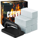 CCTVRTV griddle brick with handle in a 5-pack for easy, safe cleaning.