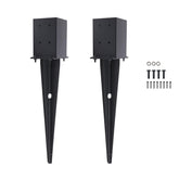CDFYJHFDQ fence post anchor ground spike 22in with anti-rust coating for lasting outdoor support