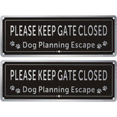 CDXHOME Please Close The Gate sign on a fence promotes secure gate closure.