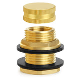 CEAESO brass bulkhead fitting close-up shows plug and half NPT threading for secure connections