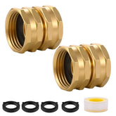 Ceaeso brass garden hose adapter with double female ends for quick connections.