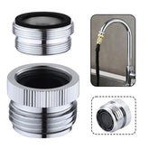 Ceaeso chrome faucet-to-hose adapter with aerator for splash-free watering.