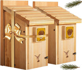 CEDAR ALPHA 2pk XL Bluebird Houses outdoors for durable nesting in yards.