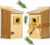 CEDAR ALPHA bird house outdoor copper guard; sturdy shelter for backyard birds.