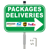 Cefrashi package delivery sign 12x8 with arrow right improves placement efficiency