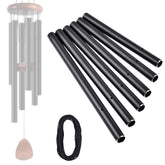 CELSOL black aluminum wind chime tubes (9-13 in) for rich outdoor tones.