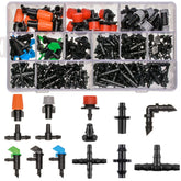 CESTAME 204Pcs kit box showing barbed irrigation fittings for easy setup