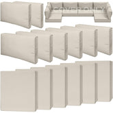 Cethytirko 14-piece patio cushion covers assembled on a 6-seat sectional