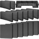 Cethytirko 14-piece outdoor cushion covers on a 6-seat sectional, ready to replace