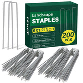 CEWOR 6-inch staples in a 200-pack for lawn and garden projects