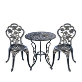 C/G Patio Casa bistro table antique copper with rust-resistant aluminum for outdoors.