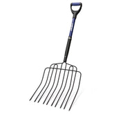 CGRNKT 10-tine pitch fork with wide head for quick mulch and compost transfer.