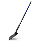 CGRNKT trench shovel blade close-up shows durable V-shaped design for precise trenching.