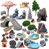 CHAKANLX Fairy Garden simulation tree enhances tiny landscape scenes with natural texture.