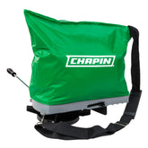 Chapin 84700G spreader with 25lb bag for easy lawn seeding.