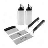 CharTango Blackstone spatula set top view showing heavy-duty 3mm blades for flipping