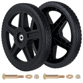 CheeMuii 14-inch push mower wheels pack 2, durable PVC construction for longevity