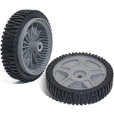 CheeMuii 193912X460 front drive wheel pair in use on a lawn mower for smooth mowing