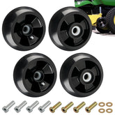 CheeMuii 4-pack deck gauge wheels AM125172 for John Deere decks improves cutting consistency